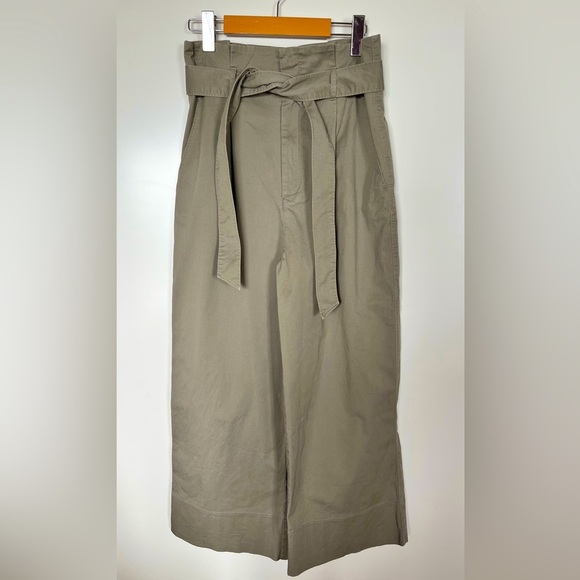 H&M High Waisted Wide Leg Paper Bag Pants Size 10 - Picture 1 of 9